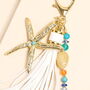 Beaded Starfish Tassel Keyring And Bag Charm, thumbnail 3 of 3