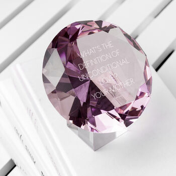 Personalised Pink Diamond Paperweight, 2 of 4