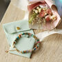Multi Coloured Semi Precious Stone And Gold Bead Bracelet, thumbnail 2 of 12