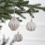 Three White Paper Origami Christmas Tree Decorations, thumbnail 3 of 9