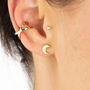 Crescent Moon Stud Earrings, thumbnail 1 of 5