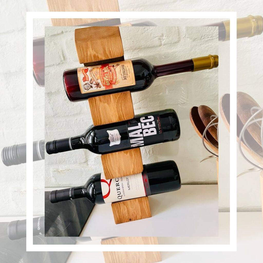 Chunky Wooden Table Top Wine Rack By HBH Craft Co | notonthehighstreet.com
