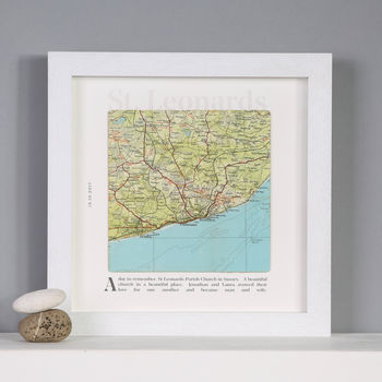 Personalised Map Print Wedding Location Gift, 3 of 4