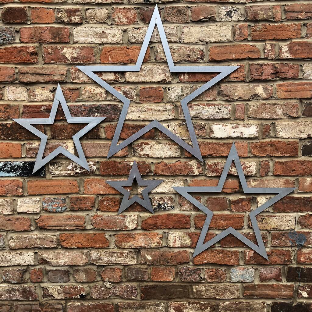 Metal Stars Garden Feature House Decoration Galvanised, 1 of 2