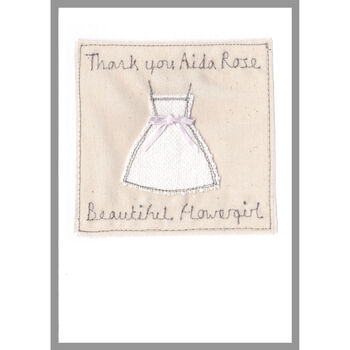 Personalised Bridesmaid Or Flowergirl Thank You Card, 10 of 12