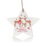 Christmas Ceramic Hanging Star For New Parents, thumbnail 2 of 2