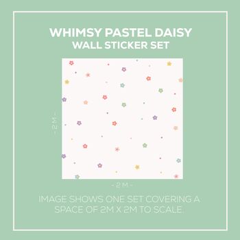 Whimsy Pastel Daisy Fabric Wall Stickers, 2 of 6