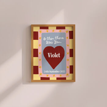 Personalised New Baby Heart Print, 10 of 11