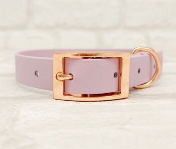 Waterproof Dog Collar And Lead Set Lilac, 2 of 3