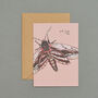 Handmade Greeting Card Privet Hawk Moth, Recycled Card, thumbnail 3 of 6