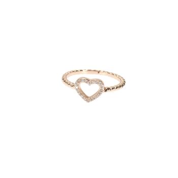 Heart Rings Cz, Rose Or Yellow Gold Vermeil 925 Silver, 3 of 10