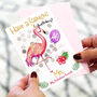 Personalised Flamingo 'Fabulous' 40th Birthday Card, thumbnail 5 of 6