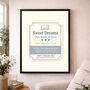 Sweet Dreams Quote Print With Memory Foam Design, thumbnail 5 of 7