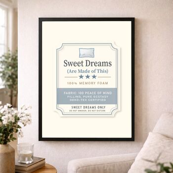 Sweet Dreams Quote Print With Memory Foam Design, 5 of 7