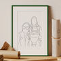 Personalised Line Drawing Family Portrait Illustration, thumbnail 1 of 12