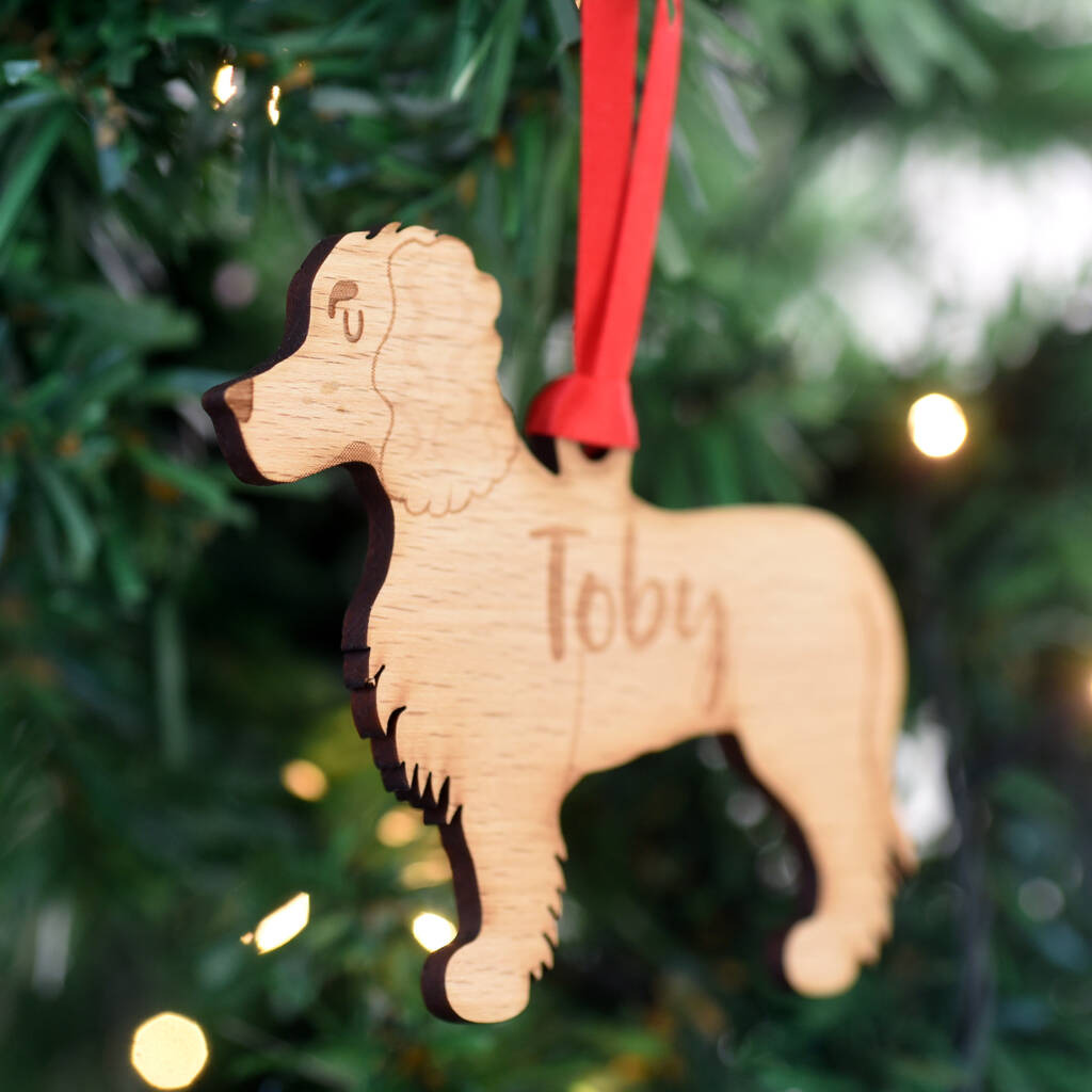 working cocker spaniel christmas decoration