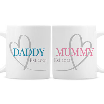 Personalised Mummy And Daddy New Parent Mug Set, 2 of 4