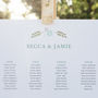 Graphic Floral Wedding Table Plan, thumbnail 2 of 3