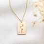 Personalised August Birth Flower Necklace, thumbnail 1 of 9