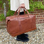 Luxury Buffalo Leather Travel Bag, Gym Bag, Holdall, thumbnail 2 of 7