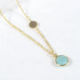 Salina Amazonite And Gold Plated Necklace, thumbnail 1 of 4