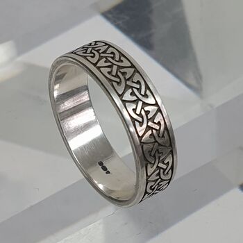 Personalised Celtic Sterling Silver Ring, 5 of 10