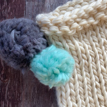 Supersize Stocking Knitting Merino Wool Kit, 3 of 7