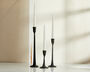 Nile Iron Black Candle Holder Set, thumbnail 1 of 4