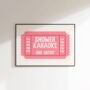 Shower Karaoke Print Bathroom Wall Art, thumbnail 4 of 8