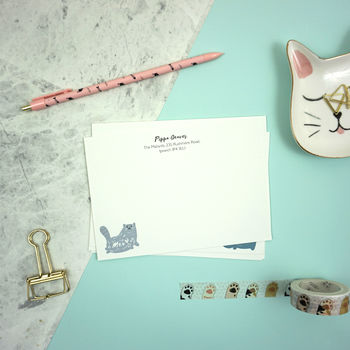 Personalised Cat Attack!!! Correspondence Cards, 8 of 11