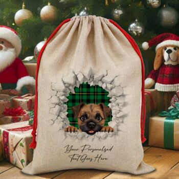 Personalised Christmas Border Terrier Break Through, 6 of 10