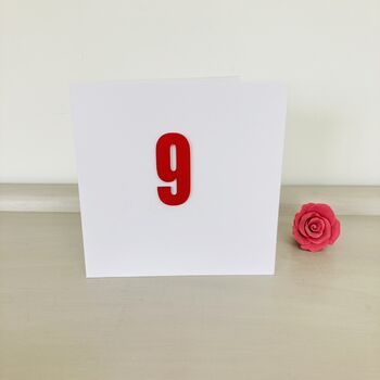 9th Handmade Birthday Card, 2 of 3
