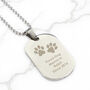 Personalised Paw Prints Stainless Steel Dog Tag Necklace, thumbnail 7 of 12