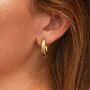 18k Gold Plated Chunky Hoops, thumbnail 2 of 3