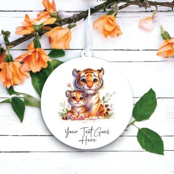 Personalised Tiger And Child Mother's Day Decoration, 2 of 2
