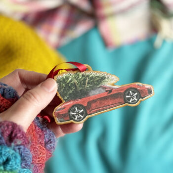 Porsche 911 With Christmas Tree Decoration, 4 of 6