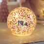 Personalised Small LED Rainbow Glitter Light Globe, thumbnail 1 of 1