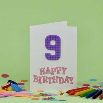 Brick Birthday Card Pink Font, 2 of 4