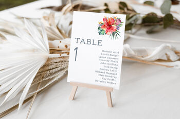 Wedding Seating Plan Cards Tropical, 5 of 6