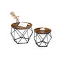 Set Of Two Brown Side Coffee Tables, thumbnail 5 of 6