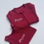Bundle Personalised Baby Gifts Dungarees And Zip Romper Gift Set, thumbnail 5 of 8