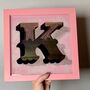 Gold Typography Wall Art 'Circus Letter K' Pink, thumbnail 6 of 7