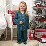Personalised Girl's Green Satin Pyjama's, thumbnail 4 of 6