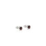 Birthstone Stud Earrings January: Garnet And Silver, thumbnail 2 of 4