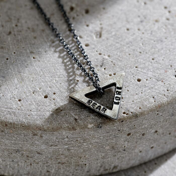 Men’s Mini Open Triangle Necklace, 3 of 6
