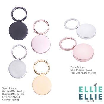 Initial Personalised Solid Circle Disc Keyring, 12 of 12