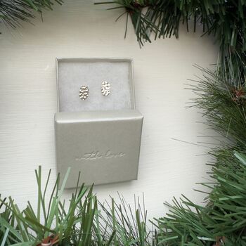 Hammered Round Or Oval Sterling Silver Textured Stud Earrings, 2 of 9