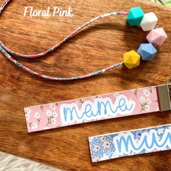 Handmade Floral Mama Wristlet Keychains | New Mum Gift, 5 of 7