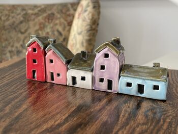 Pick Five Colorful Handcrafted Mini Ceramic Houses, 2 of 11