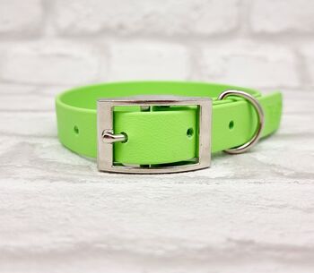 Waterproof Dog Collar And Lead Set Apple Green, 2 of 3